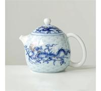 Tea Set for Adults Kungfu Dragon Making Pot for Pu'er Tea Metal Inlay Blue and White Teapot Single Ceramic Porcelain Portable Tea Sets
