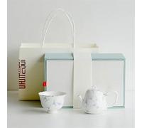 Tea Set for Adults Luxury Pure Hand Painted Ginkgo Leaf Teapot Flower Petal Tea Cup 1 Pot Kettle with Filter Kung Fu Set Box Portable Tea Sets