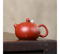 Tea Set for Adults Purple Clay Single Person Tea Pot, Raw Ore, Red Round Belly, Set Handmade 11.8x7cm Portable Tea Sets(Type-B)