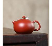 Tea Set for Adults Purple Clay Single Person Tea Pot, Raw Ore, Red Round Belly, Set Handmade 11.8x7cm Portable Tea Sets(Type-A)