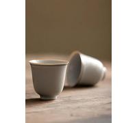 Tea Set for Adults Tea Maker Single Master Cup Household Drinkware Kung Fu Teaware Set Retro Double Line Art Ceramic Sample 2pc/Set 25ml Portable Tea Sets