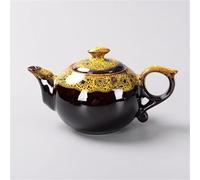 Tea Set for Adults Tea Sets Service Red Teapot Creative Gifts Kiln Change Glaze Traditional Pot, Elegant Design Portable Tea Sets(Type-D)