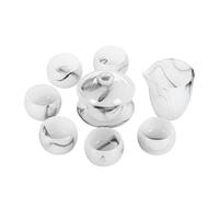 Tea Set for Adults Three Times Ink Glass Tea Set Home Living Room Office White Porcelain Jade Cup Kung Fu Box Portable Tea Sets