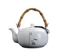 Tea Set for Adults White Porcelain Tea Infuser Traditional Accessories Large Capacity Ceramic Teapot 680ml Zen Beam Pot Home Beauty Set Portable Tea Sets(B)