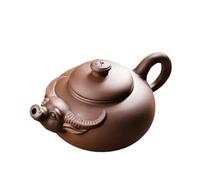 Tea Set for Adults Yixing High Capacity Purple Clay Tea Pot Kung Fu Set Red Mud Handmade Bull Spirit Heavenly 600ml Portable Tea Sets(B)