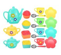Tea Set for Toddlers, Kids Tea Party Set with Teapot, Cups and Plates, Plastic Tea Set for Pretend Play, Role Play Toy for Girls Ages 3-6, Ideal for Social Skills Development and Creative Play