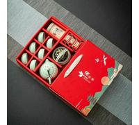 Tea Set Incense Burner Gift Box Ceremony One Pot Four Cups Can Sandalwood Stove Ceramic Portable in Cup Bar (24 Four)