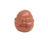 TEA SOUL Yixing Clay 4 Faces Buddha Statue for Tea Ceremony, Brown