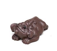 Tea Statues Purple Sand Tea Pet Fortune Statue Ornaments Handmade Sculpture Crafts Chinese- Home Tea Room Tea Set Ornaments Desktop Pet(B-7.8 * 3.8 * 4.3cm)