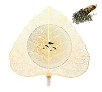 Tea Steeper - Loose Leaf Tea Steeper, Tea Measuring Cup & Drip Tray | Fine Mesh Stainless Steel Tea Strainer For Preparation, Rustproof Gold Finish, P