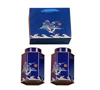 Tea Storage Jar Tinplate Hexagon Tea Canister Sealing Powder for Tank Can Cream Lotion Container for Tin Cans with Lids for Decorative