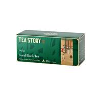 Tea Story Coral Black Teabag [Antioxidant Boost] ECOCERT Organic Detox Blend, Morning Energy 24 Tea Bags ×2g
