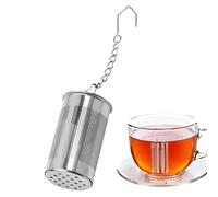 Tea Strainer - 2.3x4 Cm Tea Infuser, Sugar Shaker Duster Sifter | Reusable Stainless Steel Filter with Chain Hook for Adult Elderly Beginner Professional Cafe Shop Kitchen Restaurant