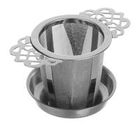 Tea Strainer Extra Fine Mesh Infuser with Tray 304 Stainless Steel