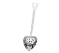 Tea Strainer Handle Heart-Shaped Tea Filter Stainless Steel Mesh Heart Shaped Strainer Spoon Infuser Kitchen Accessories(1PCS-Silver)