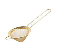 Tea Strainer - Homiladi Fine Mesh Matcha Sieve & Sieve | Stainless Steel Loose Tea Filter with Handle in Gold | Mini Icing Sugar Sieve | Matcha Sifter for Matcha Powder, Icing Sugar , Loose Leaf Tea