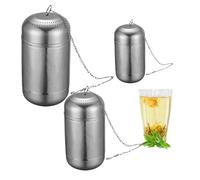 Tea Strainer,Mengger 3 Piece Tea Strainer for Loose Tea,Stainless Steel Tea Filter, Tea Filter with Lid Chain and Hook, Fine Mesh Tea Filter, Tea Strainer for Cup for Use Tea Cups Teapots in Many