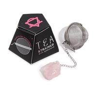 Tea Strainer Raw Crystal Rose Quartz Gemstone Tea Strainer