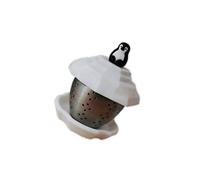 Tea Strainer Stainless Steel Tea Infuser with Mini Penguin Figure Lid Floating Loose Leaf Filter for Teapot Cup Cup Accessories Home Office Lover