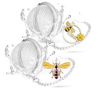Tea Strainers for Loose Tea, Set of 2 TeaSanavie Stainless Steel Tea Ball, Tea infuser with Honeybee & Queenbee Charm