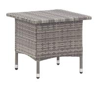 Tea Table Grey 50x50x47 cm Poly Rattan
