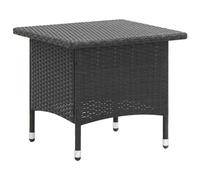 vidaXL Tea Table Black 50x50x47 cm Poly Rattan UK HOT