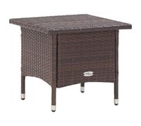 Vidaxl Tea Table Brown 50X50X47 Cm Poly Rattan