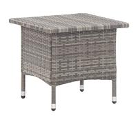 Vidaxl Tea Table Grey 50X50X47 Cm Poly Rattan