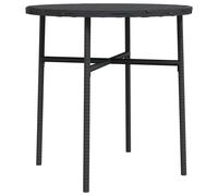 Tea Table Poly Rattan Outdoor Balcony Coffee Round Table Multi Colours vidaXL