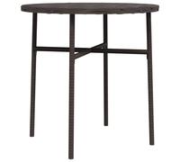 vidaXL Tea Table Brown 45 cm Poly Rattan
