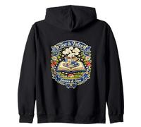 Tea & Tales Stories Sips Cozy Reading Book Lover Zip Hoodie