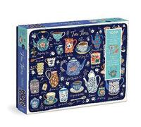 Galison Jigsaw Puzzle Tea Time, Multicoloured, 1000 Pieces, Shaped Pieces