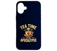 Tea Time at the Apocalypse Nuclear Mushroom Cloud Cup Case for iPhone 16 Plus
