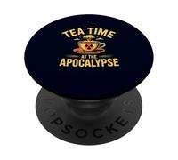 Tea Time at the Apocalypse Nuclear Mushroom Cloud Cup PopSockets Adhesive PopGrip
