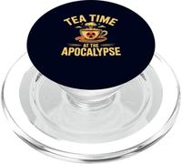 Tea Time at the Apocalypse Nuclear Mushroom Cloud Cup PopSockets PopGrip for MagSafe