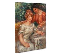 Tea Time By Pierre-Auguste Renoir Canvas Print | Gallery Wrapped 30mm Frame Wall Art | 30x20 inches | Ready to Hang | Impressionist Still Life Picture | Living Room Bedroom Lounge Office