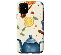 Tea Time Cups Teapot Lemon Honey Cozy Illustration Graphic Case for iPhone 11
