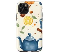 Tea Time Cups Teapot Lemon Honey Cozy Illustration Graphic Case for iPhone 11 Pro