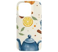 Tea Time Cups Teapot Lemon Honey Cozy Illustration Graphic Case for iPhone 14 Pro