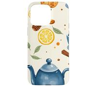 Tea Time Cups Teapot Lemon Honey Cozy Illustration Graphic Case for iPhone 15 Pro Max