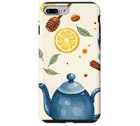 Tea Time Cups Teapot Lemon Honey Cozy Illustration Graphic Case for iPhone 7 Plus/8 Plus