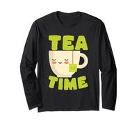 Tea Time Cute Cup Cartoon Relaxation Lover Long Sleeve T-Shirt