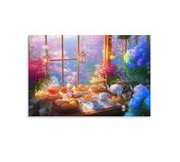 Tea Time Fantasy Scene,Adult 1000-piece puzzle,Classic Children's Jigsaw Puzzles,Challenging and difficult puzzles for adults and teenagers,50x70cm