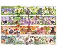 Trefl Four Seasons 1000 Jigsaw Puzzle, Premium Plus, Tea Time 27"x19" A Series of Painted Nostalgic Pictures, Perfect Matching of Elements, for Adults and Children from 12 Years Old