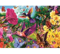 Trefl Hummingbirds & Butterflies - 1000 Piece Jigsaw Puzzles for Adults & Children Aged 12+ - Tea Time Beautiful Garden Nature Birds Premium Puzzle