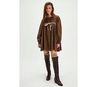 Tea Time Mini Dress at Free People in Brown Bear, Size: Small - female