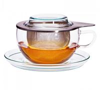 Tea Time S Jumbo Cup with Saucer And Filter Trendglas Jena 0,4 L
