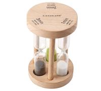 Tea Timer Trio Design Glass and Wood by Kikkerland Novelty Kitchen Accessory