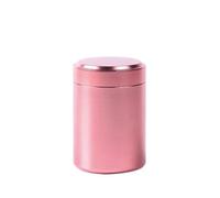 Tea Tins Canister with Airtight Lids, Mini Tea Storage Containers Portable Round Tin Can Box,Can hold 12g of tea leaves(Rose gold)