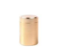 Tea Tins Canister with Airtight Lids, Mini Tea Storage Containers Portable Round Tin Can Box,Can hold 12g of tea leaves(Gold)